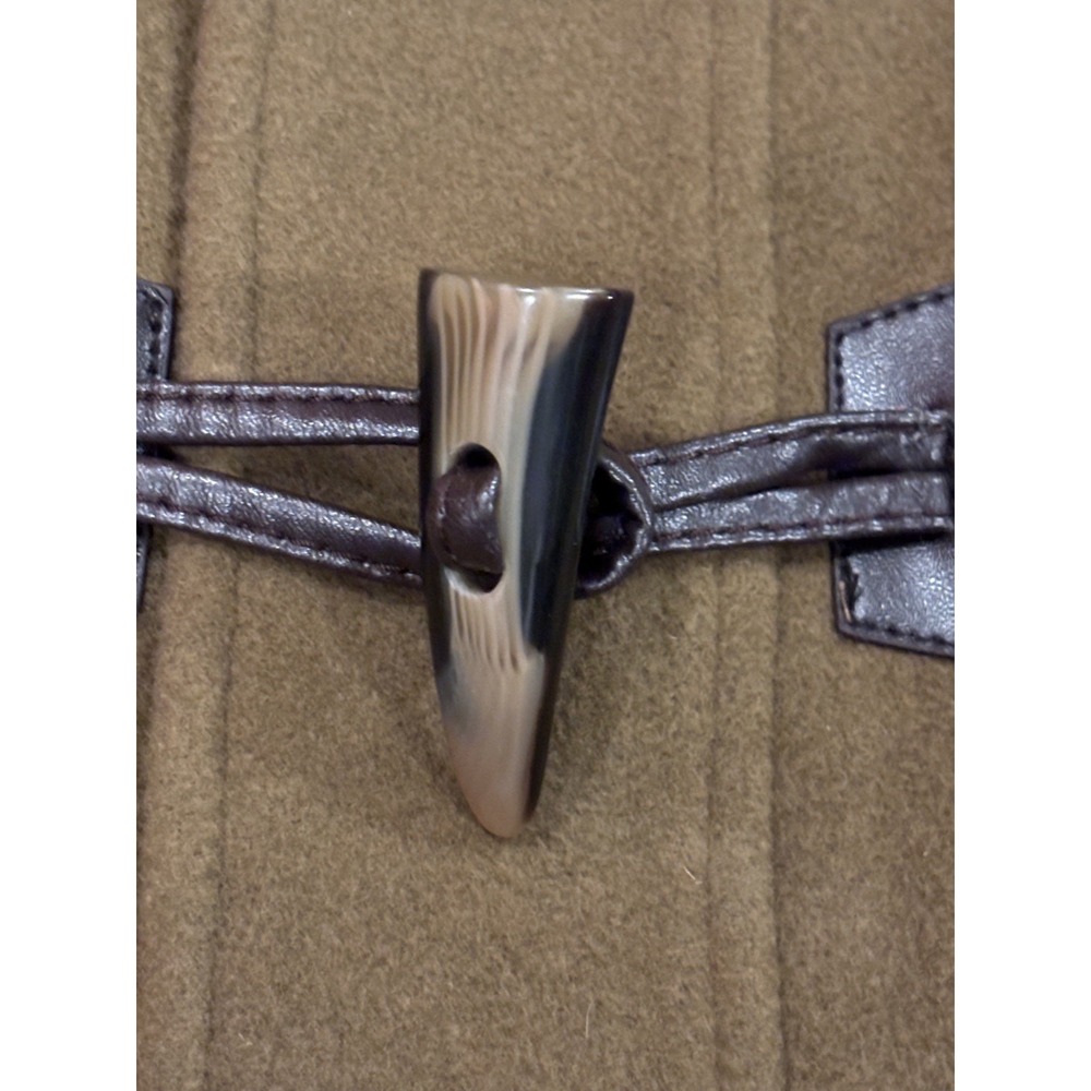 Cole Haan Men's Wool Blend Duffle Coat Small Removable Hood Fabric Made in Italy - Picture 11 of 16